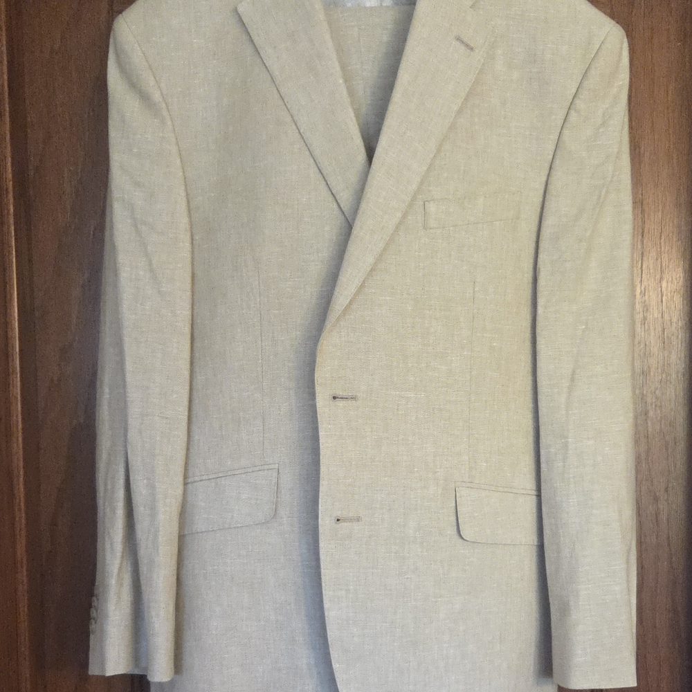 Joseph Aboud Men's Beige Linen Suit Worn Once!